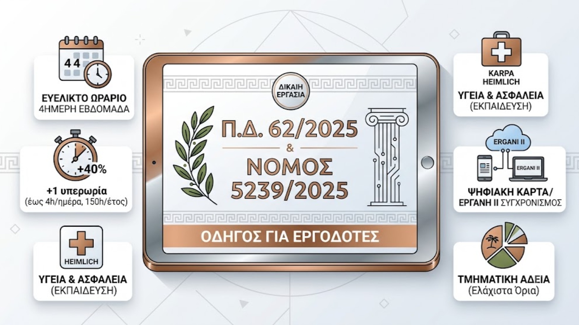 Νέος Εργατικός Κώδικας (Π.Δ. 62/2025) & Νόμος 5239/2025 «Δίκαιη Εργασία για Όλους»: Τι πρέπει να ξέρουν οι εργοδότες